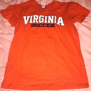 UVA Orange Soccer T-Shirt size adult Small